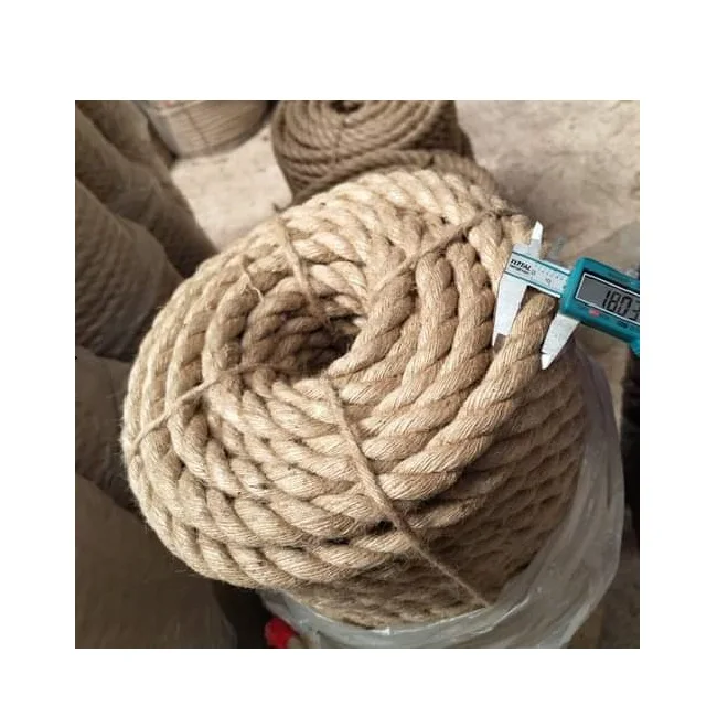 20mm 100% Sustainable Twisted Jute Rope 25 kg Coils Manufacturer Wholesale Goodman Global Export From Bangladesh