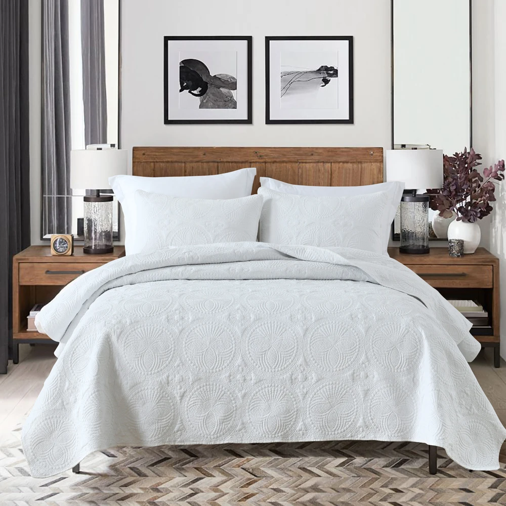 Cotton Quilts Bedspread Set Bedding Made In China Coverlet for Bedroom Wholesale Quilt Set Lightweight