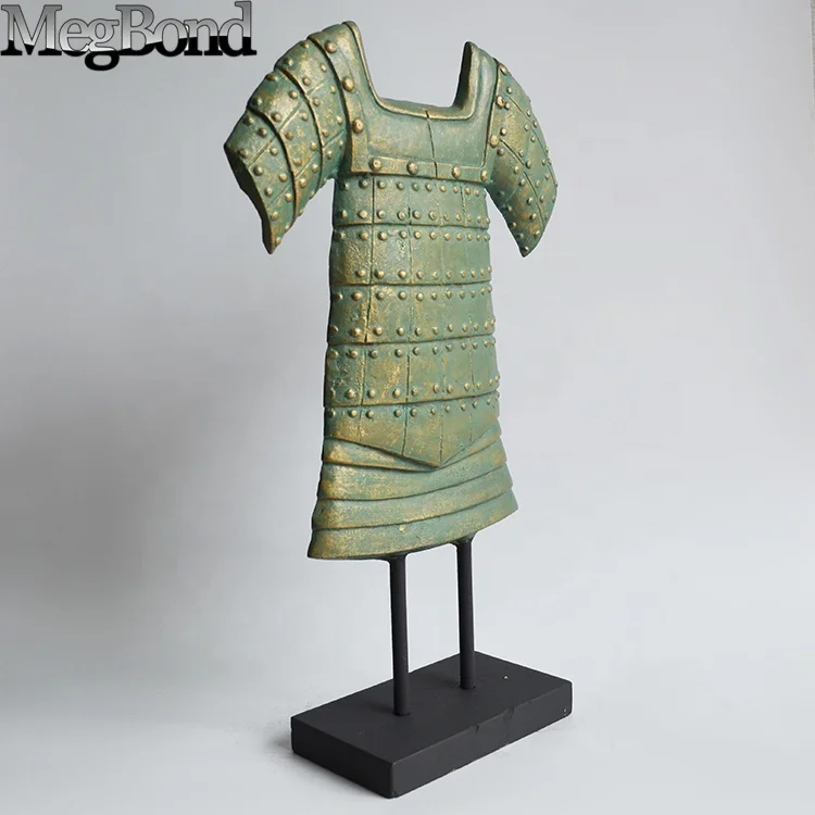 Metal Chinese armour table ornament for home decoration, Cast metal old Chinese cloth for Terra-Cotta Warriors