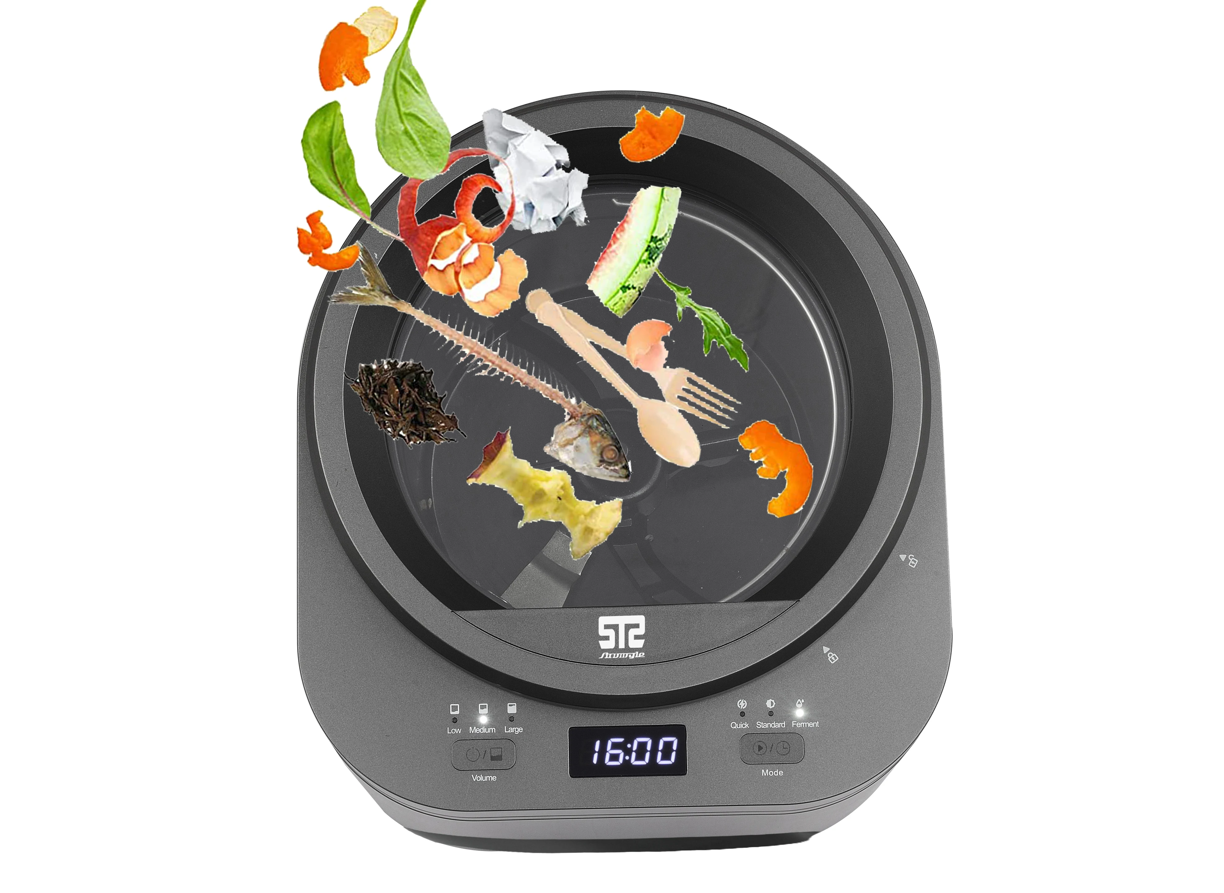 Smart Electric Food Waste Composter Disposer New Small Countertop with Handle Continuous Feed Air Switch Control Household Use