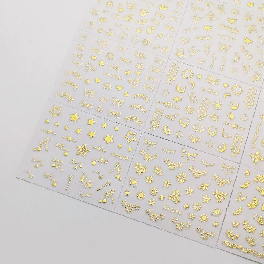 10 pcs Professional 3D Nail Sticker Nail Decoration Custom Designers Nail Art Stickers