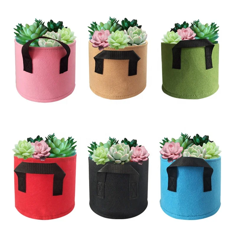 Non Woven Fabric Plant Seedling Bags Nursery Plant Growing Pots Felt Planting Bag Potato Grow Bags 2 Gallon Fabric Planter Pot