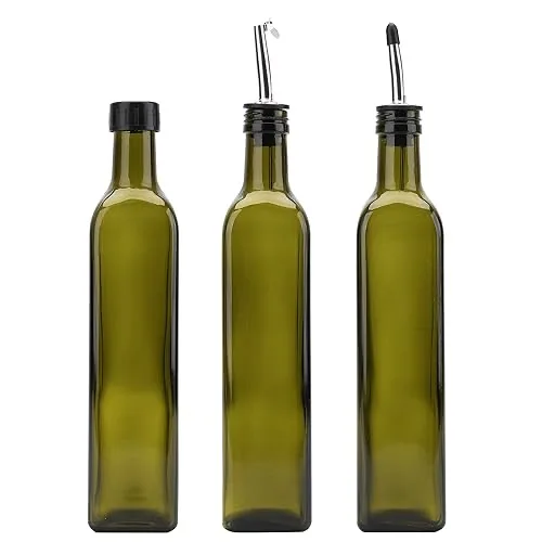 Wholesale dorica green glass bottle round olive oil bottle all kinds of 250ml 500ml 750ml