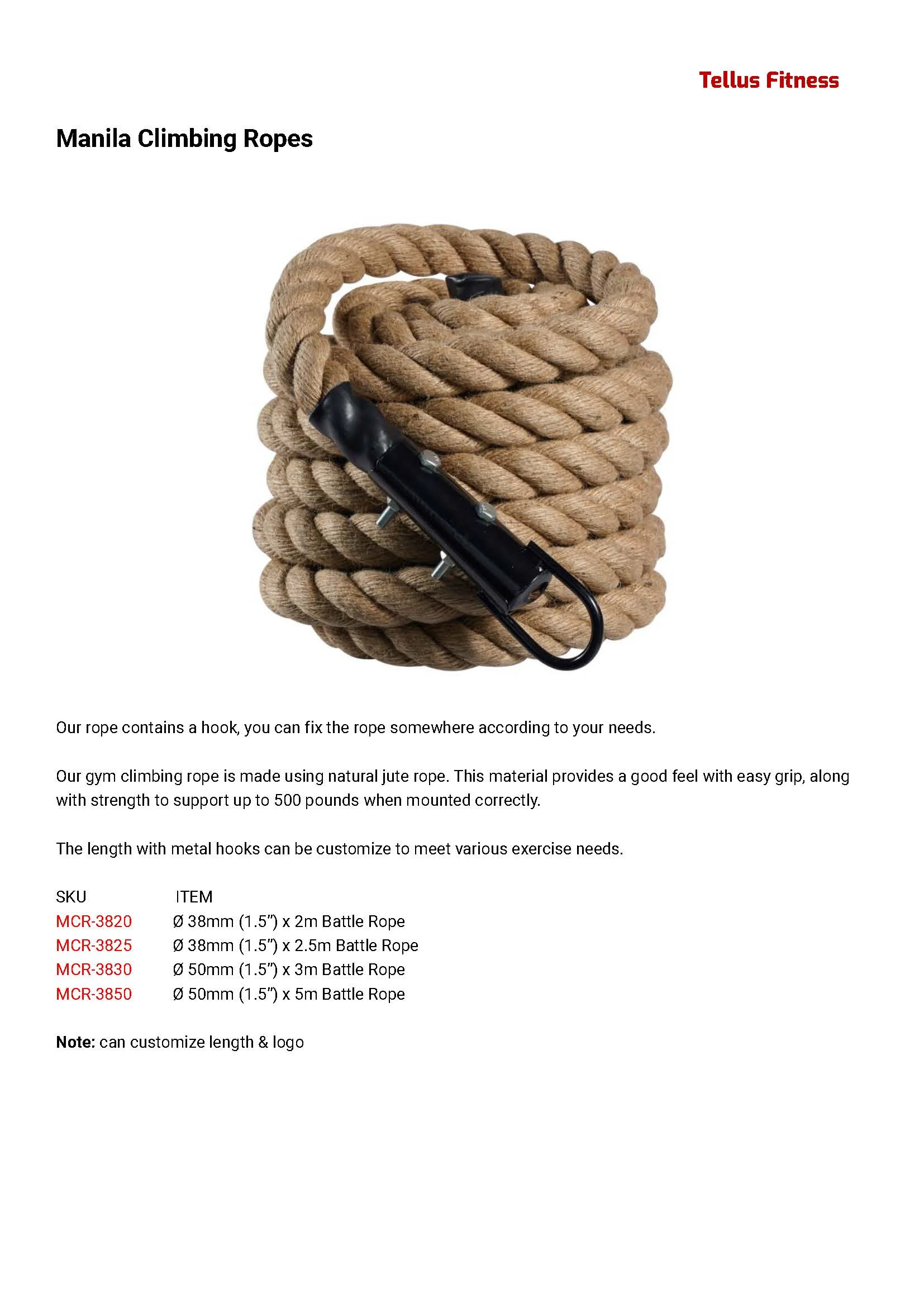 TELLUS Top Quality 100%Natural 5-60mm Climbing Rope 6mm Jute Sisal Natural Hemp Manila Rope From Bangladesh