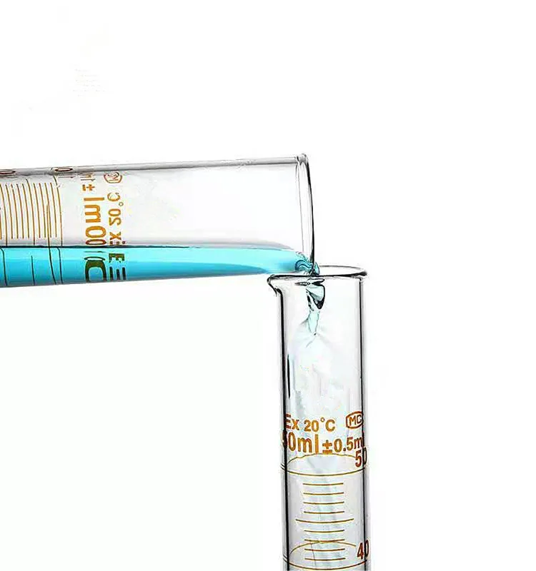 10ml 25ml 50ml 100ml 250ml 500ml 1000ml 2000ml Glass Hexagonal Base Measuring Cylinder For Lab Use