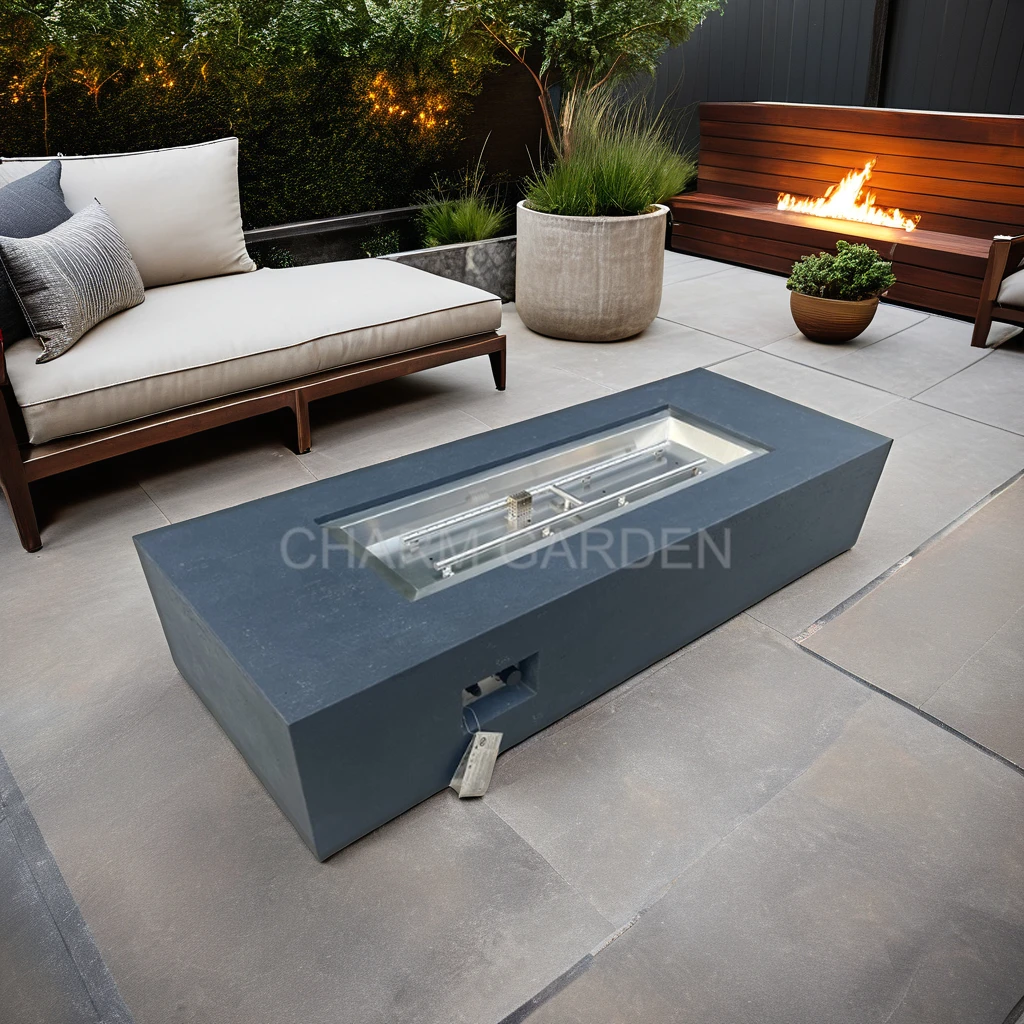 Durable Rectangle Tempered Glass Wind Guards for Gas Fire Pit Table Essential Fire Pit