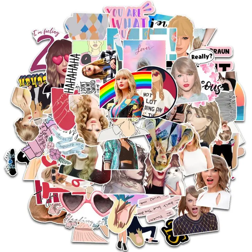 ZY0773C 50Pcs/Bag America sing Taylor Alison Swift sticker suitcase laptop phone cup refrigerator skateboard waterproof stickers