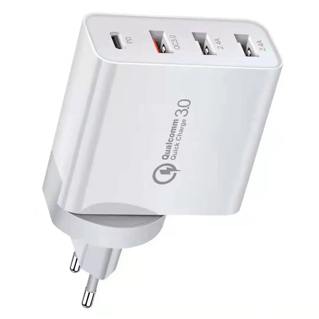 
Hot Selling QC 3.0 48W Travel Power Adapter 45W PD USB Type C Charger for Macbook and Phones 