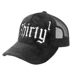 Vendor 5 Panel Logo Embroidered Mesh Custom Velvet Trucker Hat