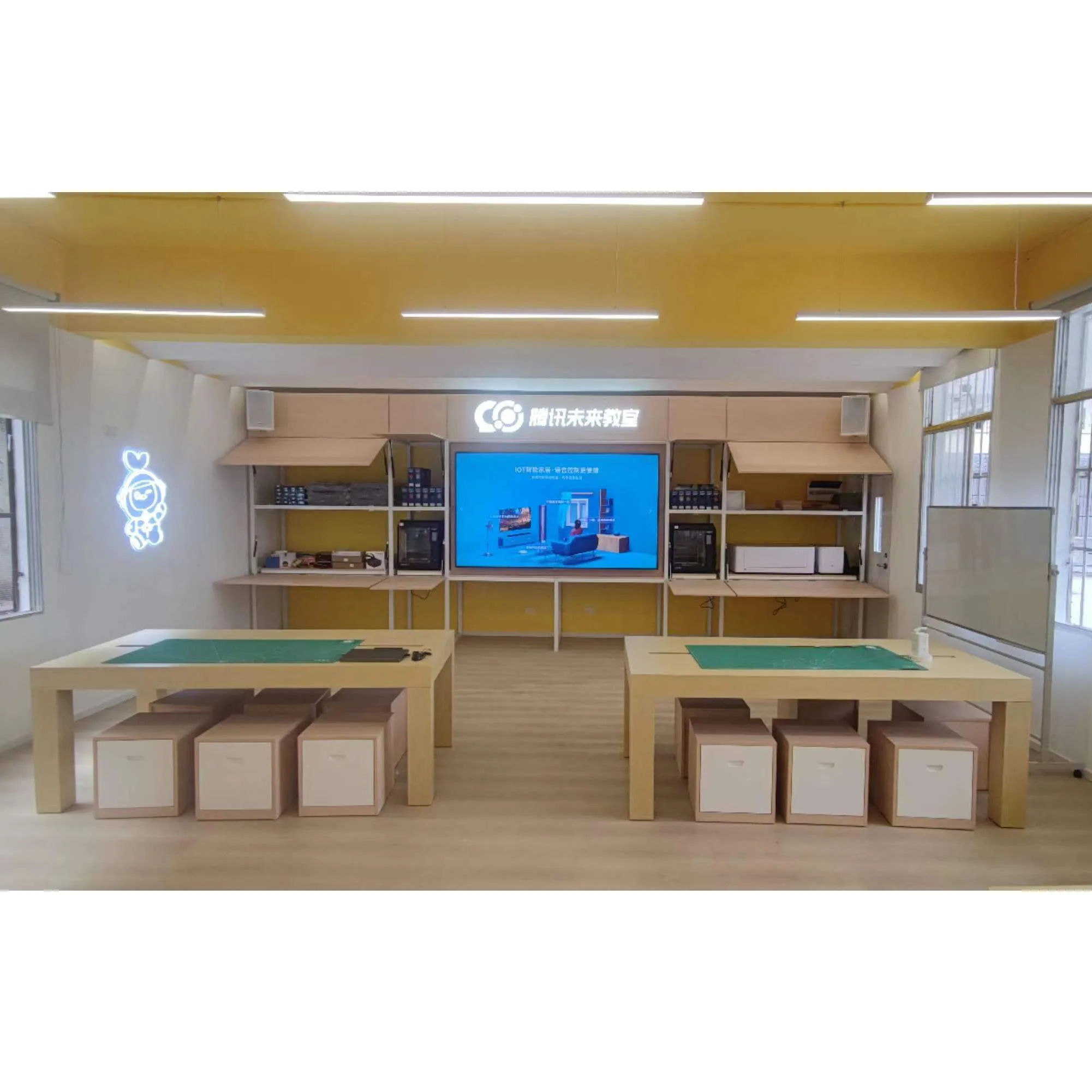 Activity Classroom Desk Chair Set for Library Classroom Wooden Study Table Chair Set for Student