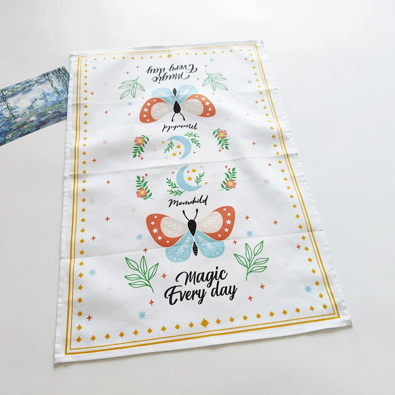 Custom Digitally Printed Tea Towel 100% Cotton Twill Printed Kitchen Tea Towel
