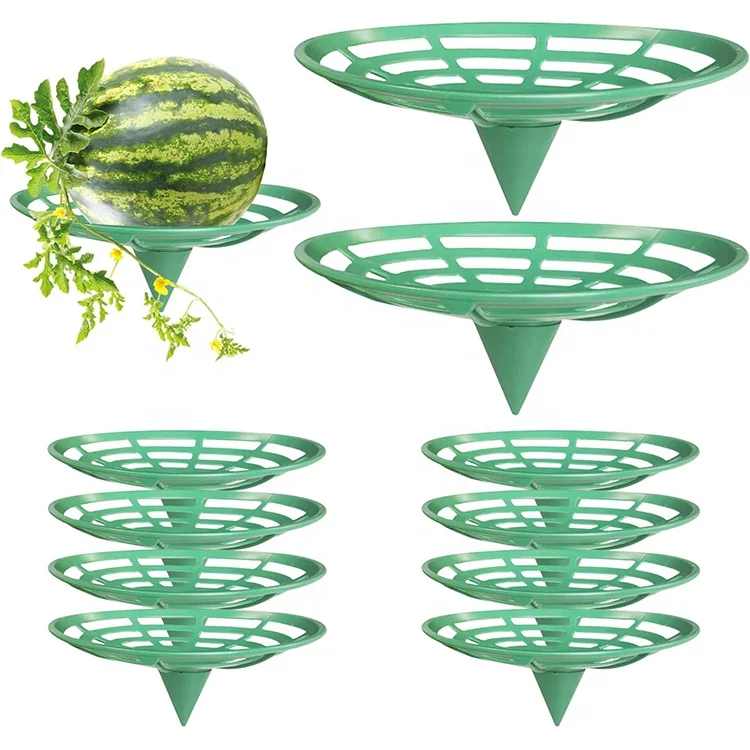 Plastic Melon Cradle Plant Support Frame 10 Pieces Watermelon Grid Protector Avoid Ground Rot for Watermelon Pumpkin Holder