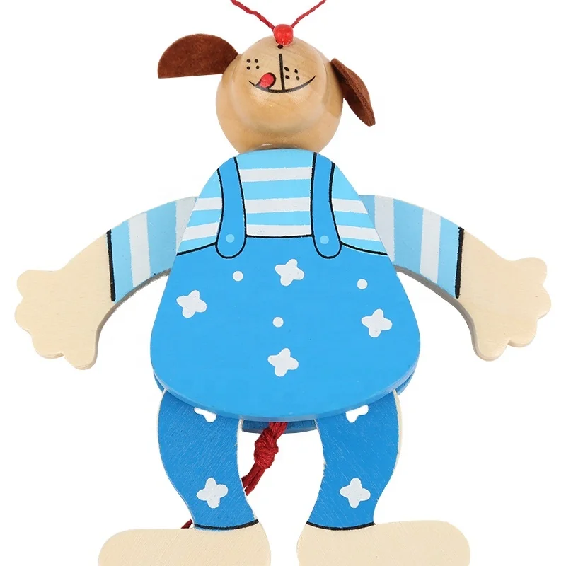 Customized High Quality Wooden String Animal Puppet Toys