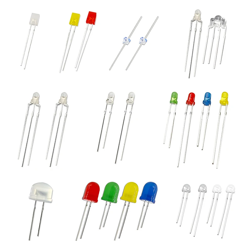 Factory round head straight plug 3MM 5MM 8MM 10MM square straight plug 234 257 two-color RGB magic color light emitting diode