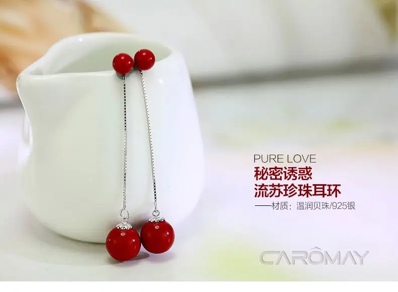 Шикарные серьги из стерлингового серебра S925 с жемчугом