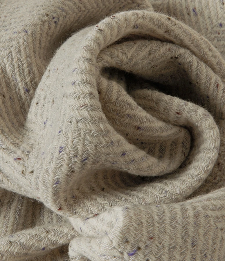 2024 new arrival autumn winter warm pure wool check scarf Knitted striped colorful dots patterns blanket tassel shawl kashmir