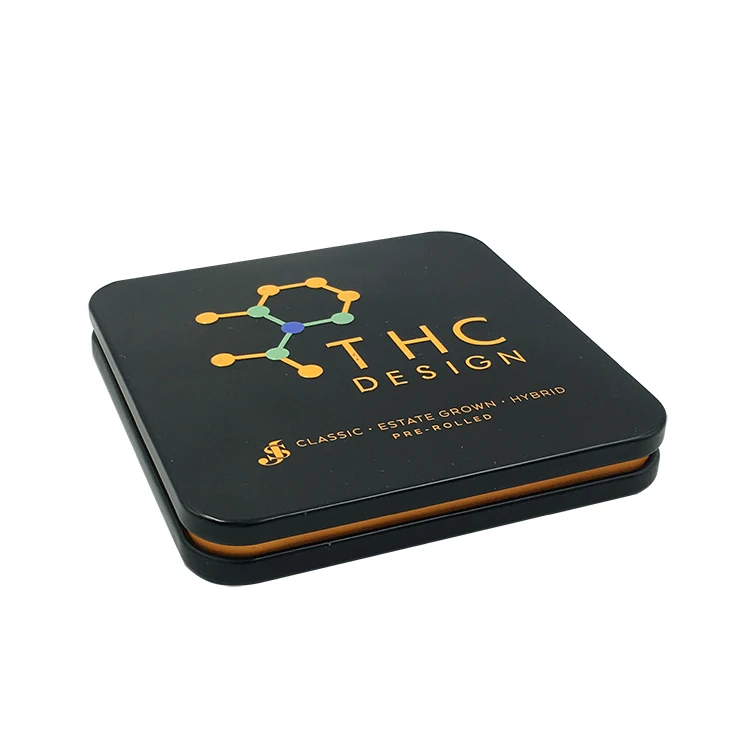 Custom Printed Cigar Case Child Resistance Weed Can Rectangle Metal Tin Cigarette Box Form China