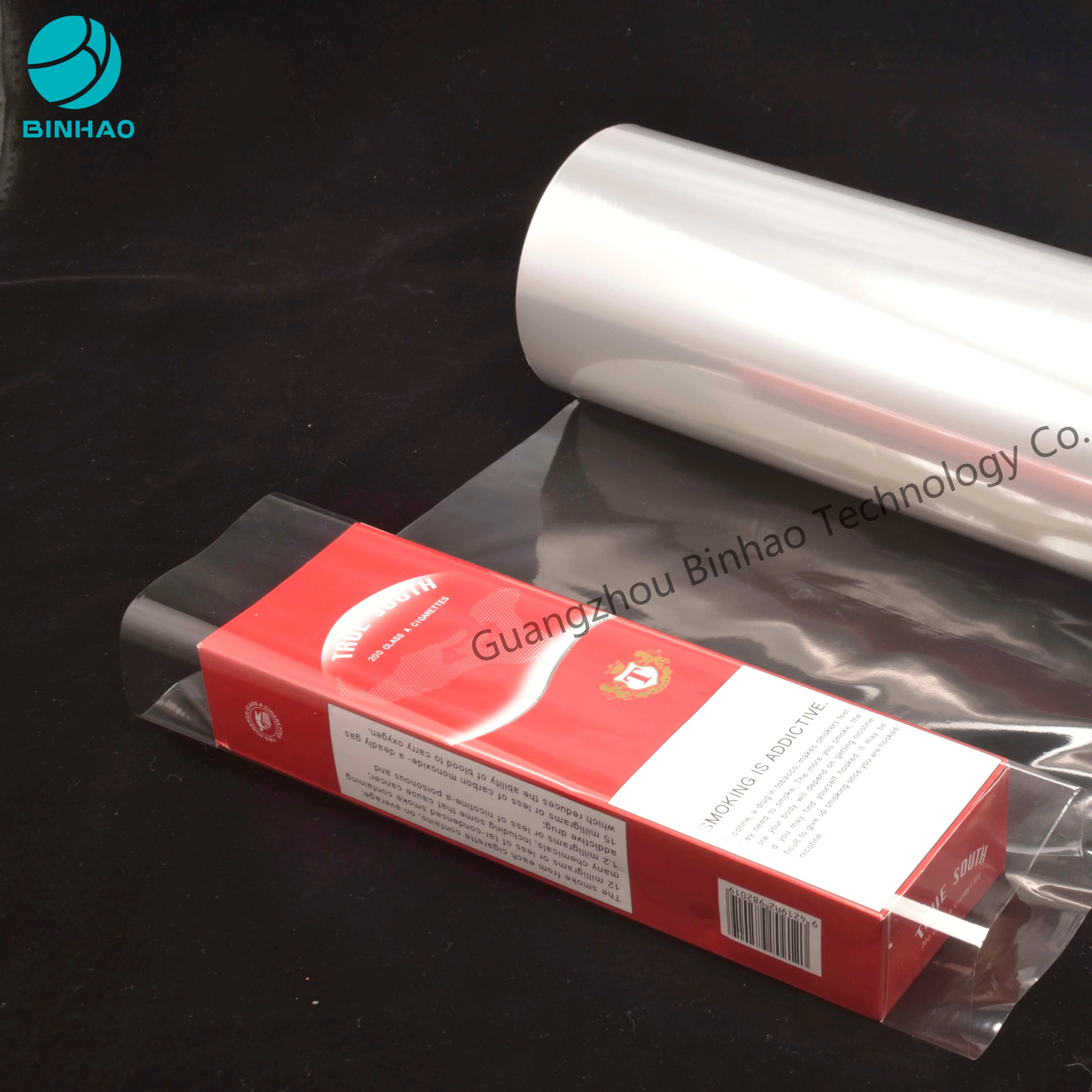 120mm Customized Shrinkage Transparent BOPP Film For Cosmetics Tobacco Box Packaging