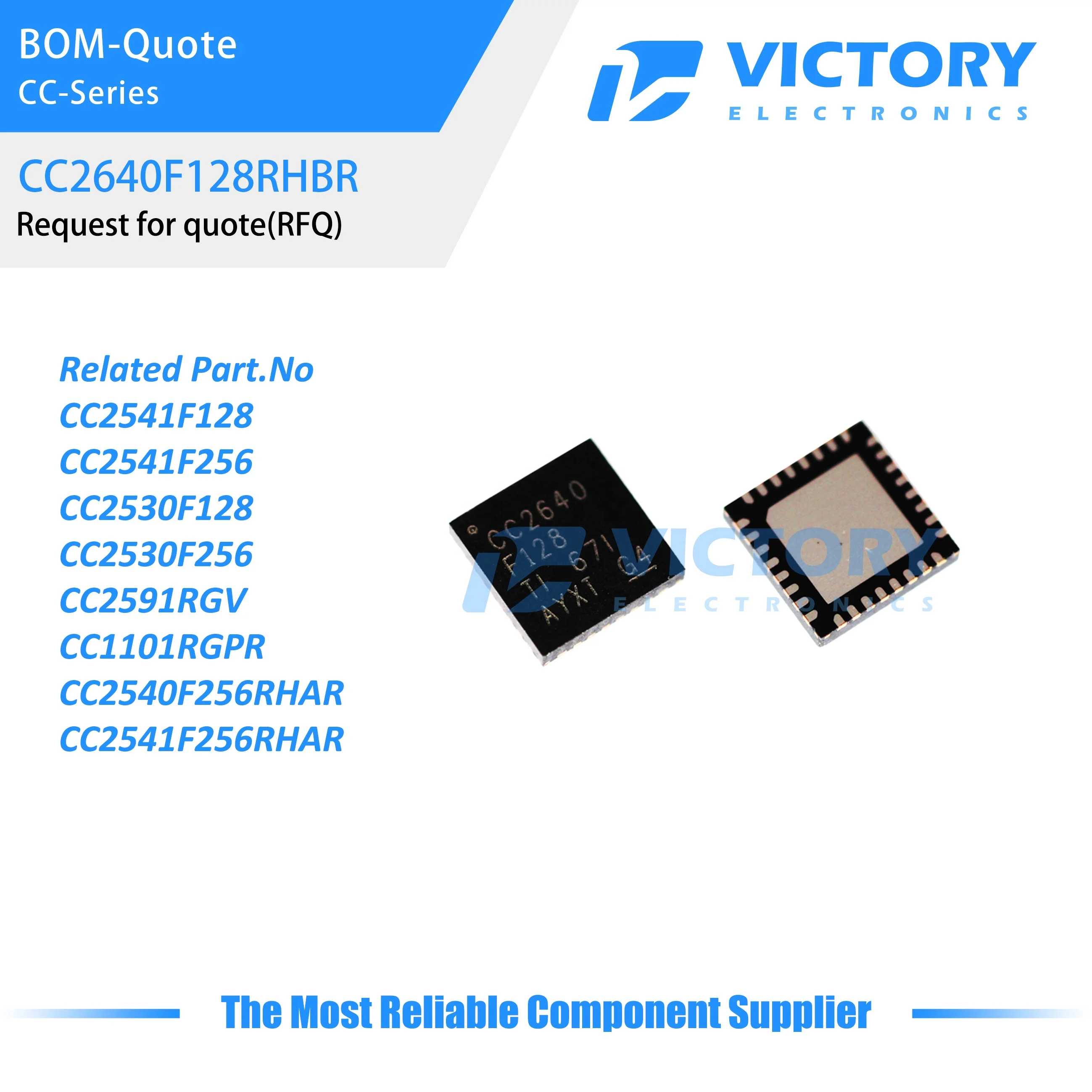 Новый и оригинальный CC2640R2FRHBR в наличии CC2640R2 RFID MCU BLE QFN32 | Оптовая цена Сервис BOM