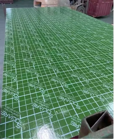 1-2 hot press PP green film faced plywood for concrete formwork