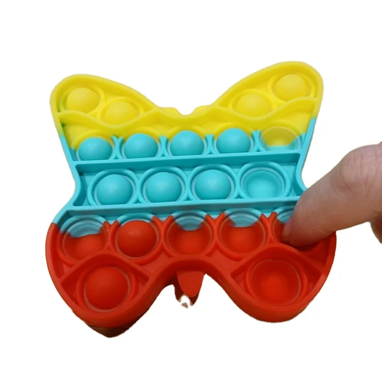 Snappers Silicone Fidget Grip Ring Toy Hamburger pop Stress Reliever Anxiety Relief  Extrusion Hand Grip Antistress Toy