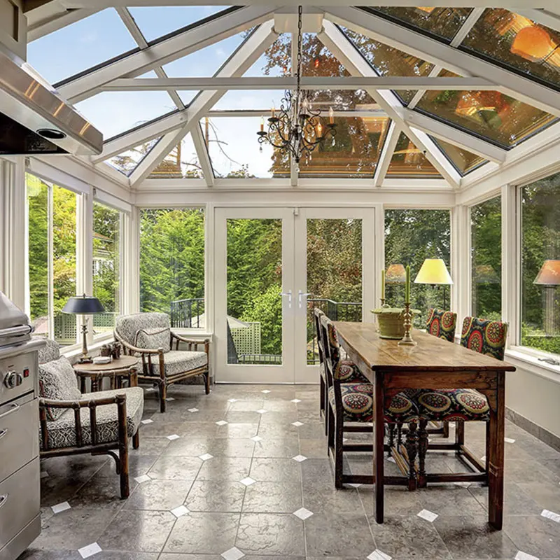 Manufacturer aluminium sun room thermal insulation energy saving winter garden for villa