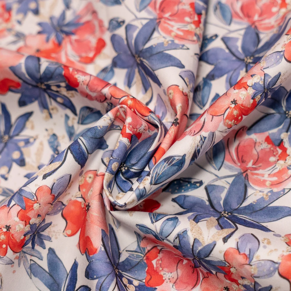 cotton woven London tana lawn liberty fabric custom flower fabric digital printing for garment