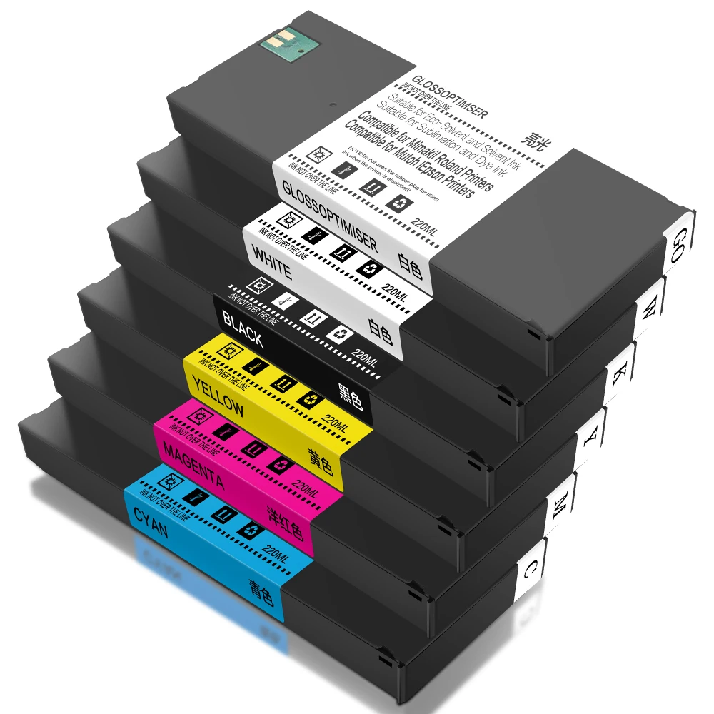 Ocinkjet 220ML 440ML MAX2 Compatible Ink Cartridge Full With Eco-solvent Ink For Roland XF-640 RE-640 Printer