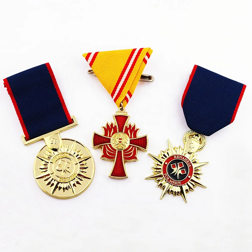 Factory design custom metal awards brooch medal,medal of honour