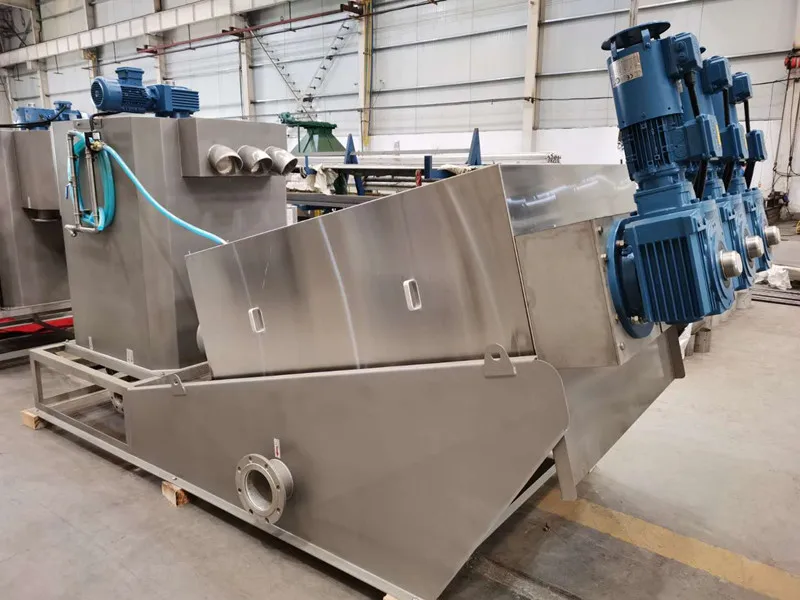 Screw Press Sludge Dewatering Machine Sludge Dehydrator For Sewage Treatment Equipment