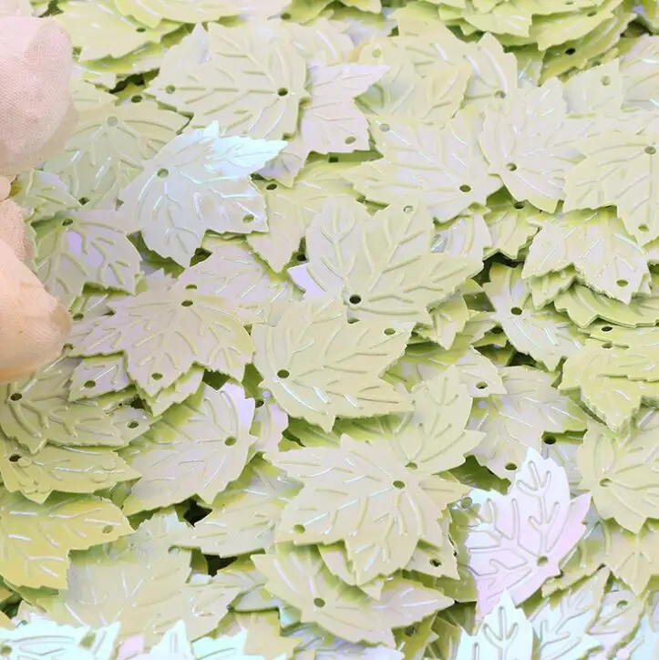 Leaf Shape prom dress sequin Shine sequin fabric wholesale