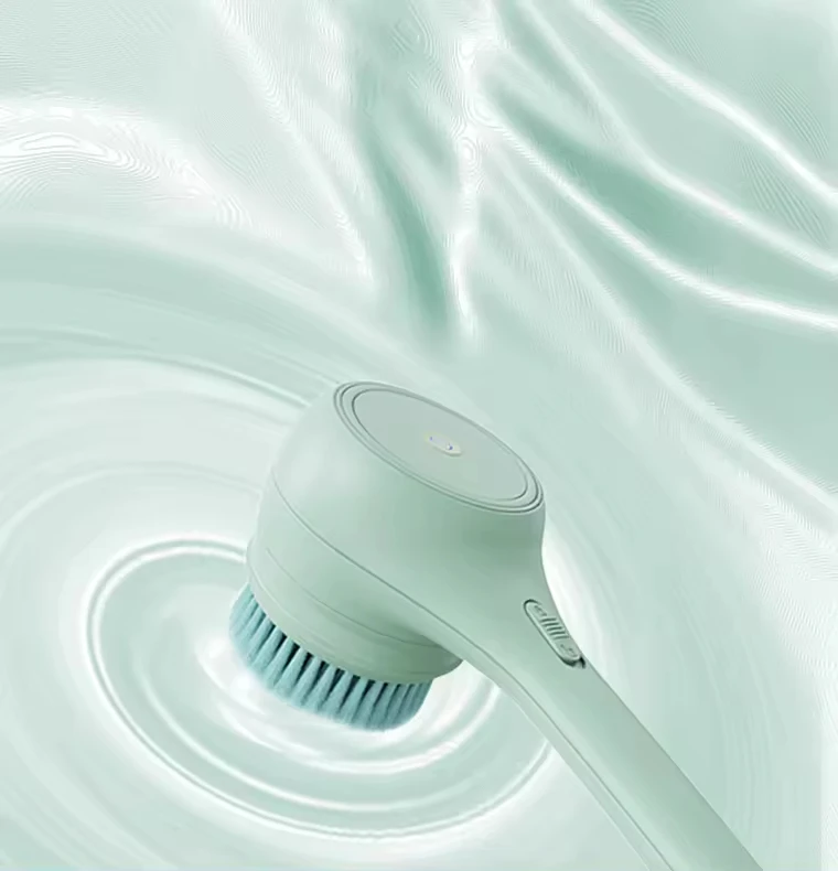 Electric Body Bath Brush Plastic Back Shower Cleaning Scrubber & Sponge
