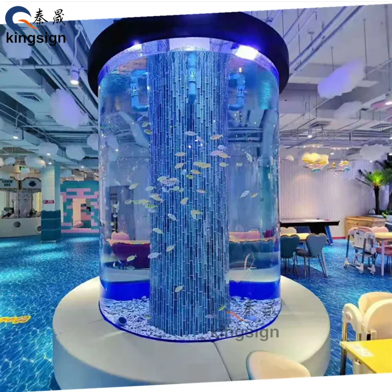 Kingsign 93% transparency large acrylic tubes pipes cylinder for aquarium fish