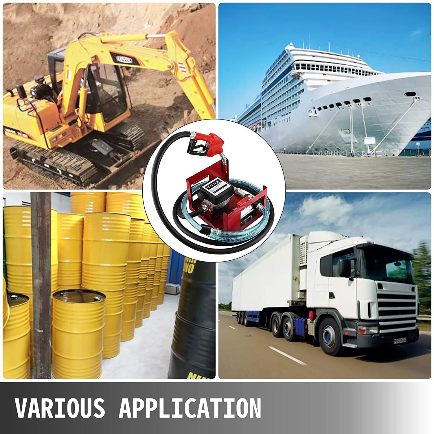 NEW 12V Diesel Fuel Transfer Pump 40L Automatic Nozzle Hose