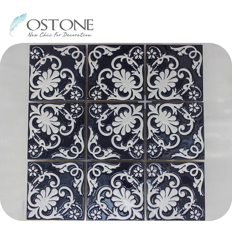 Manufacture China Flower Pattern Ceramic Decorative Floor Tile For Living Room