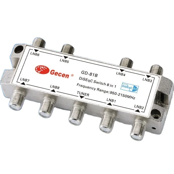 Gecen 950-2150MHz 8 in 1DiSEqC Switch GD-81B