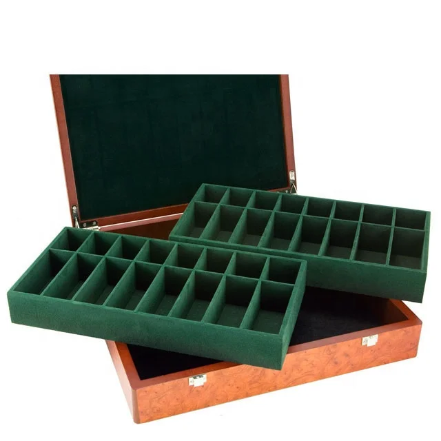 luxury big chess storage wooden box with handle