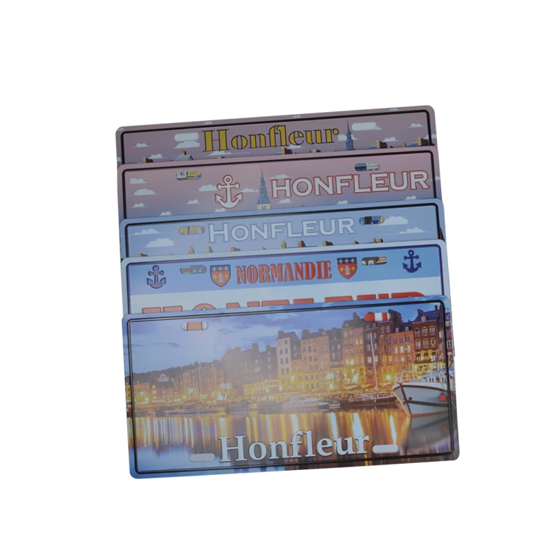 Wholesale Custom Logo Embossed Car Number Plate Souvenir Metal Aluminum Car License Plate Decorative Car Plates