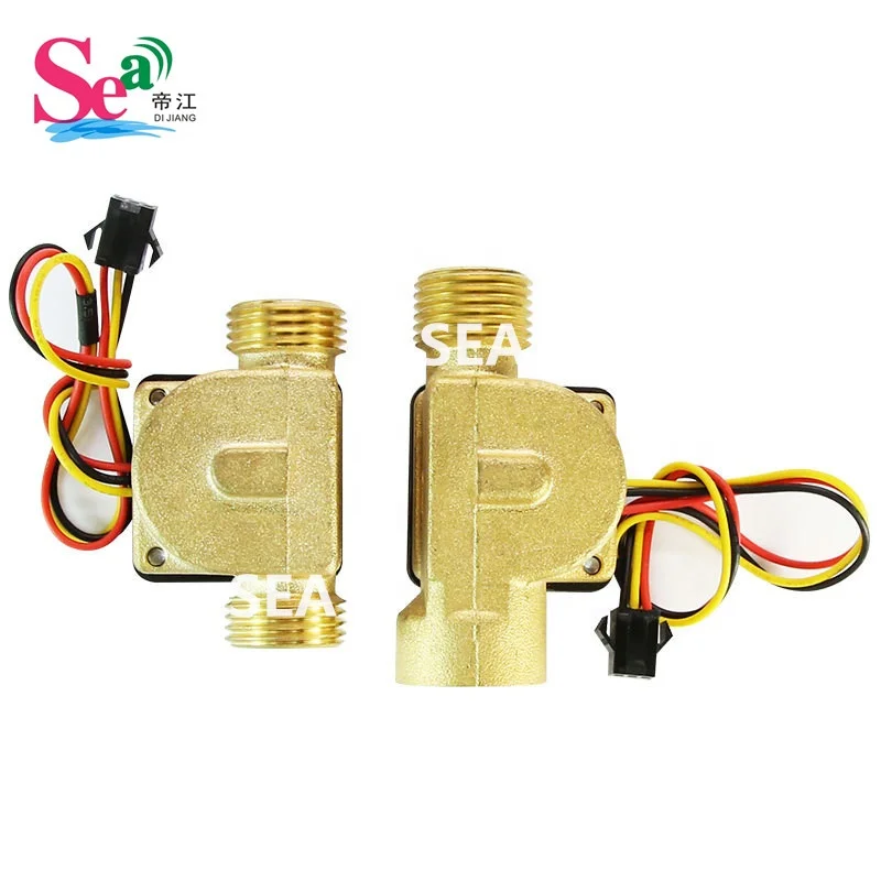 SEA YF-B13 DN15 Male Male Thread Brass Turbine Flow Sensor Industrial Liquid Flow Measurement Sensor