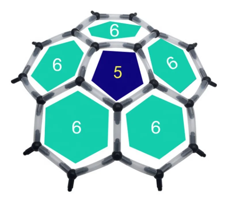 Teaching chemistry models C60 molecular structure of the crystal ball tubular carbon Soccer dilute Buck carbon structure model