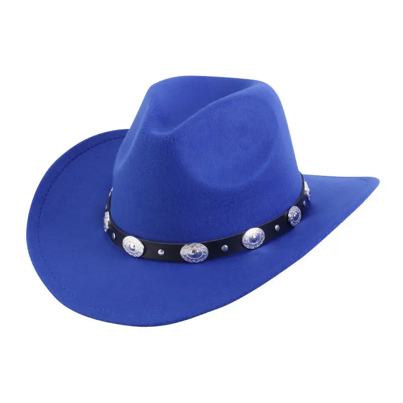 Wholesale Wool Fedora Cap Bulk Hot Sale Cowboy Hat Custom Men Felt Cowboy Hats