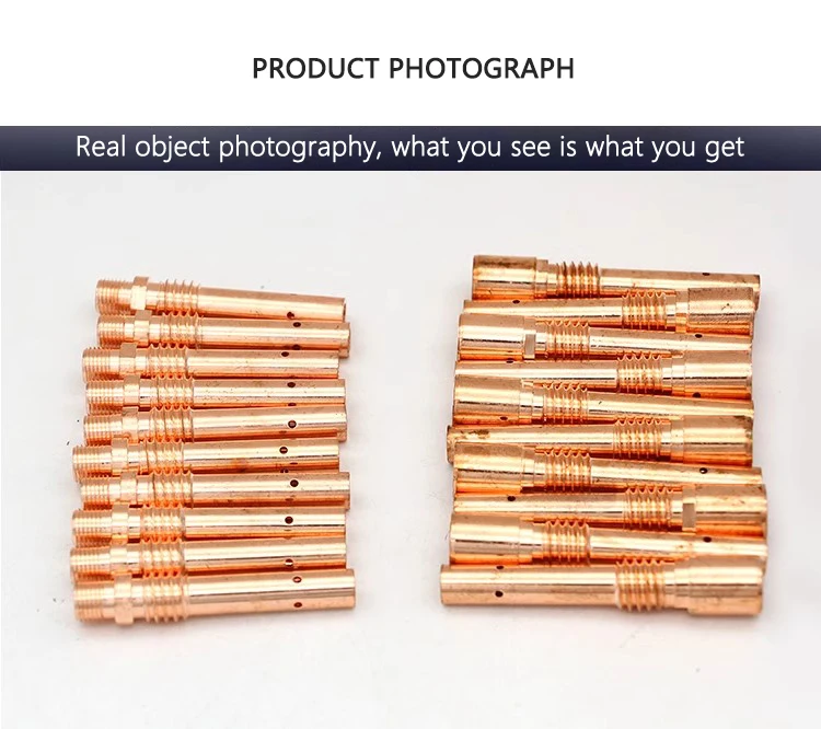 MIG welding gun accessories gas shielded welding connecting rod Pana front connector brass 350/500A contact tip