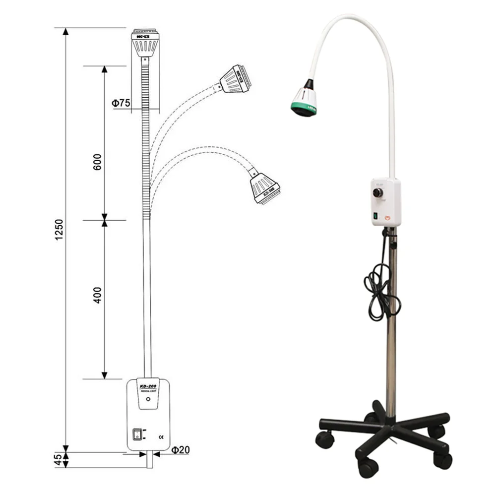 Dental Clinic Oral ENT Surgery 9W LED Medical Examination Shadowless Lamp Surgical Cold Operation Light for Hospital Equipment