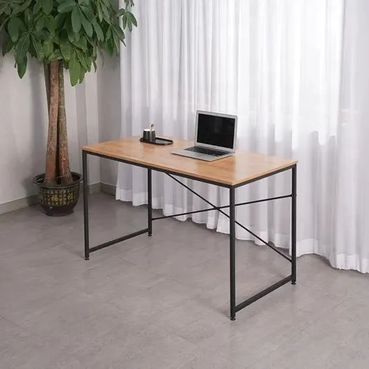 Home Office Single Desk Metal Frame MDF Top Table Computer Desk Study Desk