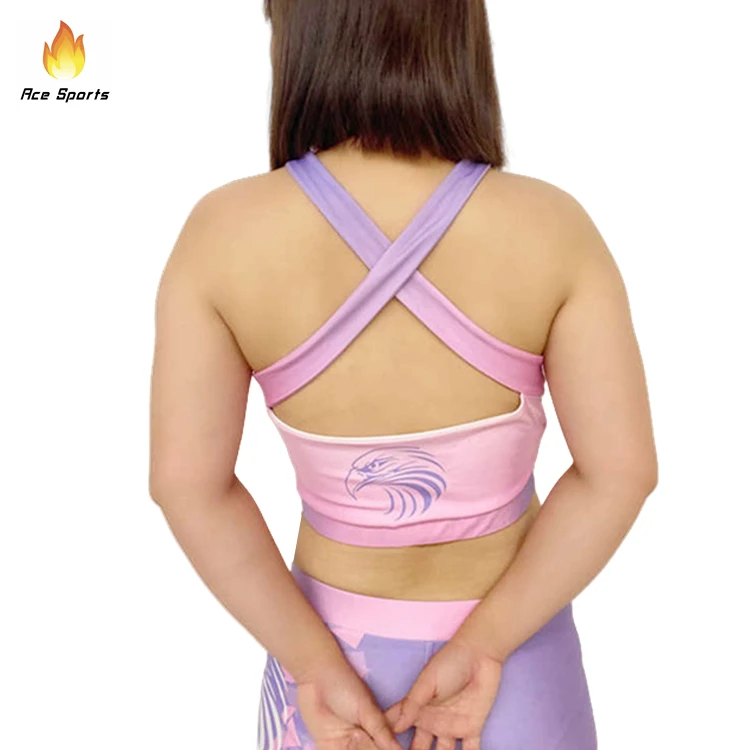 Ace Sports Top Quality Cheer Bras ForGirls High Impact Padded customized cheerleader cheer training wear in best price