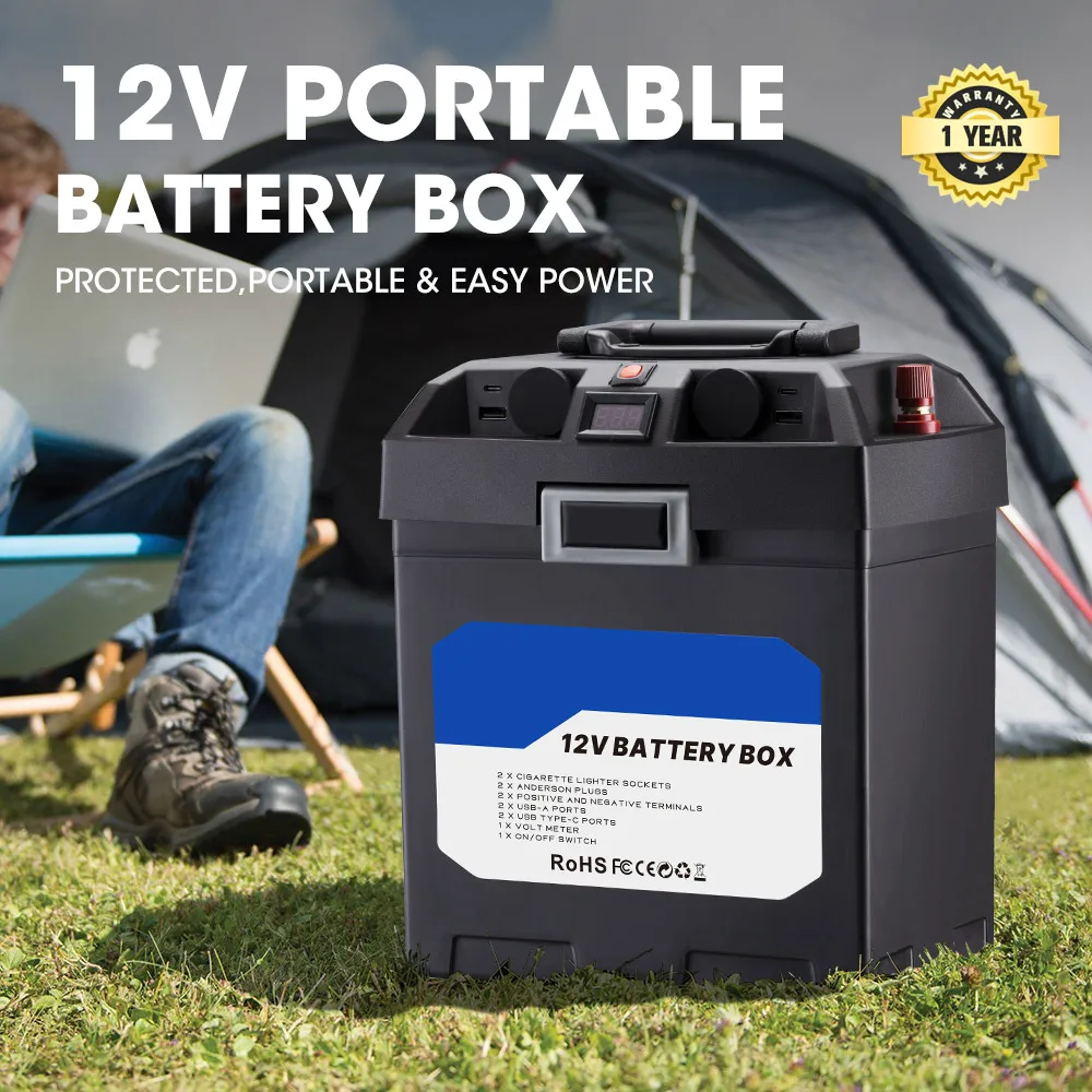 12 В глубокий цикл лодка свинцово-кислотный LiFePO4 USB Кемпинг RV