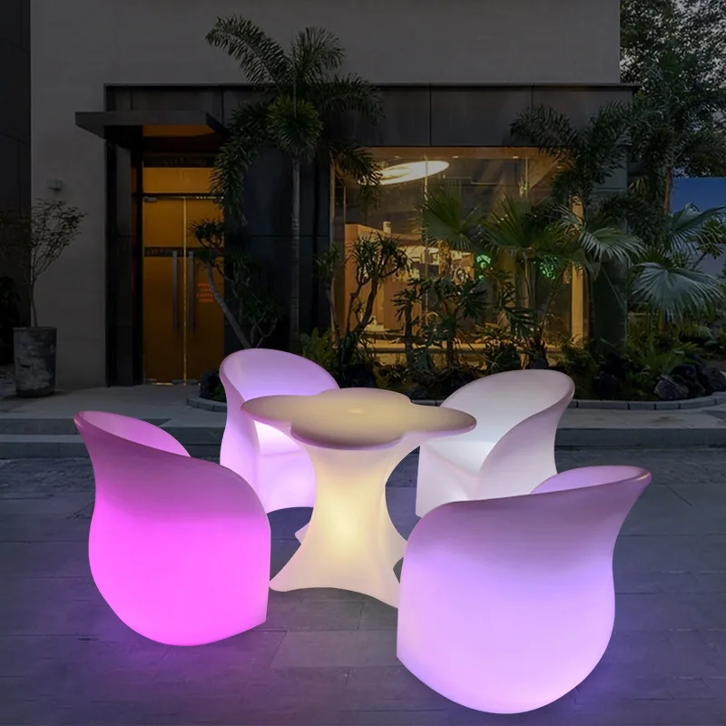 RGB 16 Colors LED Coffee Table/Modern LED Furniture/ LED Table and Chair for Event