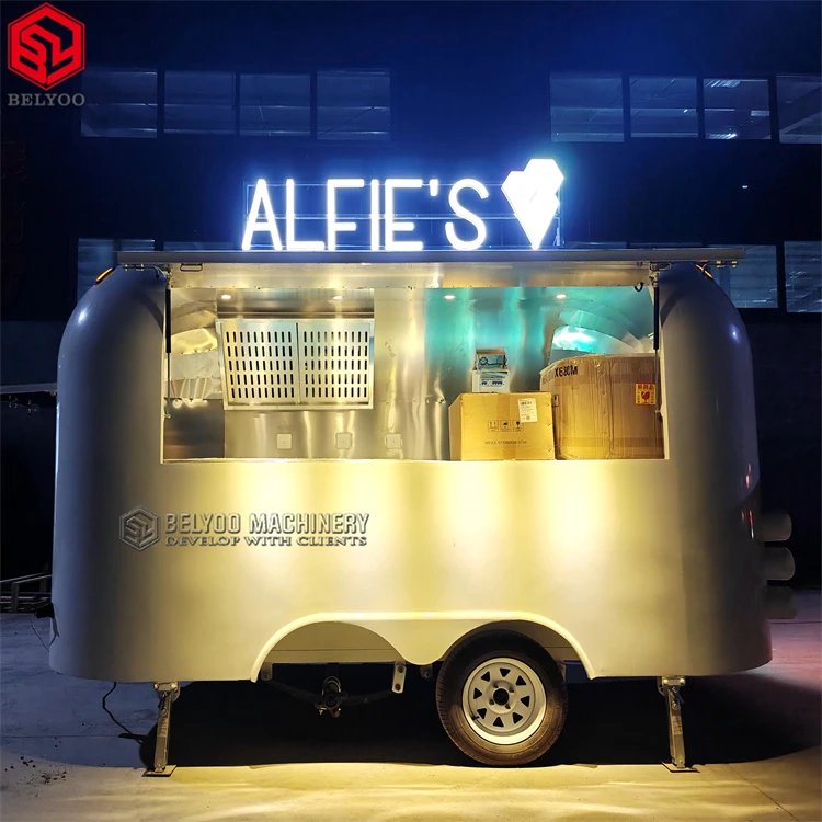Hot Sale Mobile Restaurant Airstream Food Truck Trailer Custom Built for Fast Food Business Trailer
