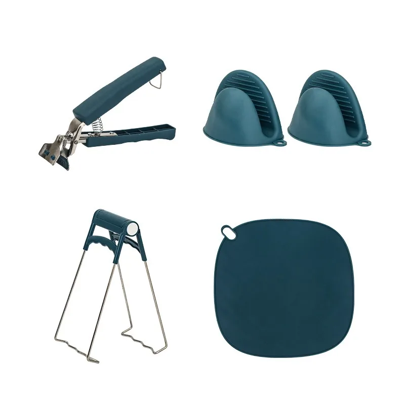 Kitchen Anti-Hot Plate Gripper Non-Slip Handle Pot And Bowl Clip Clamp Cup Holder Take Tray Kitchen Tool Clip Sets