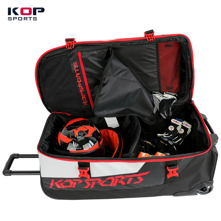 Kopbags Custom Luggage Trolley Waterproof Racing Gear Bags Racewear Helmet Suitcases
